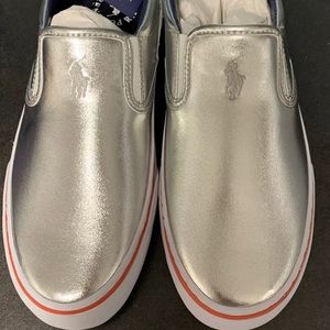 Ralph Loren Polo Thompson III Shoes Silver Sz 10D
